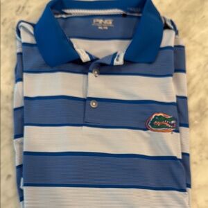 Men’s Ping Blue Striped FLORIDA GATOR Polo Shirt